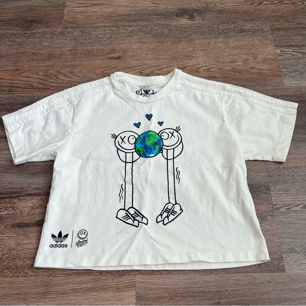 Adidas Originals x André Saraiva Cropped Graphic Tee Women’s XS-Small